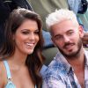 Iris Mittenaere, Miss France 2016, Miss Univers 2016 et Matt Pokora dans les tribunes des internationaux de France de Roland Garros à Paris le 30 mai 2017. © Cyril Moreau / Dominique Jacovides / Bestimage