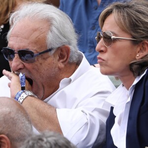 Dominique Strauss-Kahn dans les tribunes de Roland-Garros à Paris. Le 30 mai 2017.