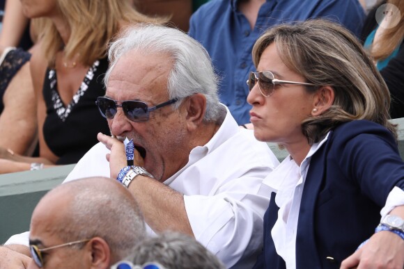 Dominique Strauss-Kahn dans les tribunes de Roland-Garros à Paris. Le 30 mai 2017.
