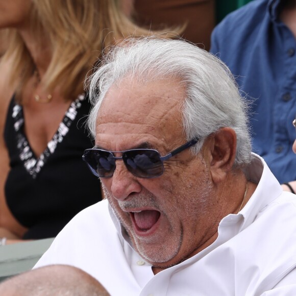 Dominique Strauss-Kahn dans les tribunes de Roland-Garros à Paris. Le 30 mai 2017.