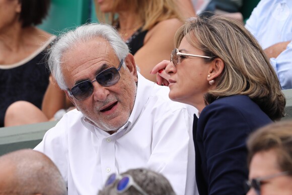 Dominique Strauss-Kahn dans les tribunes de Roland-Garros à Paris. Le 30 mai 2017.