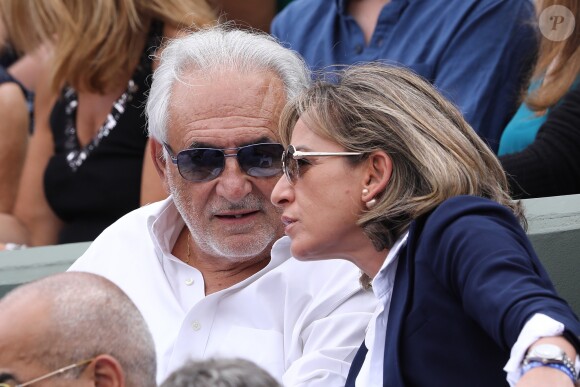 Dominique Strauss-Kahn dans les tribunes de Roland-Garros à Paris. Le 30 mai 2017.