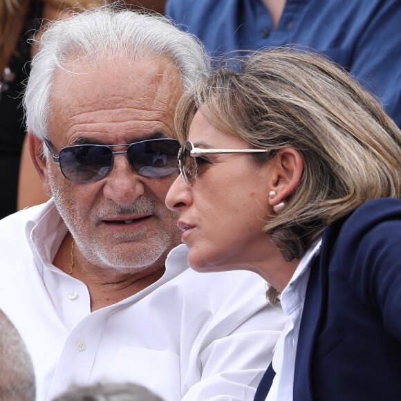 Dominique Strauss-Kahn dans les tribunes de Roland-Garros à Paris. Le 30 mai 2017.