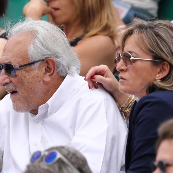 Dominique Strauss-Kahn dans les tribunes de Roland-Garros à Paris. Le 30 mai 2017.