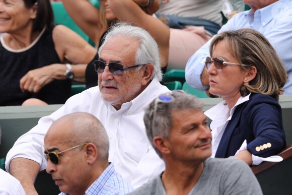 Dominique Strauss-Kahn dans les tribunes de Roland-Garros à Paris. Le 30 mai 2017.