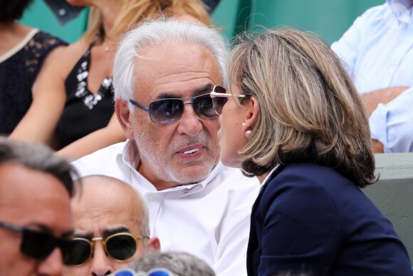 Dominique Strauss-Kahn dans les tribunes de Roland-Garros à Paris. Le 30 mai 2017.
