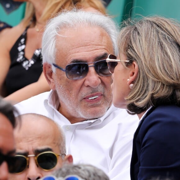 Dominique Strauss-Kahn dans les tribunes de Roland-Garros à Paris. Le 30 mai 2017.