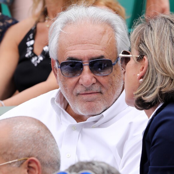 Dominique Strauss-Kahn dans les tribunes de Roland-Garros à Paris. Le 30 mai 2017.