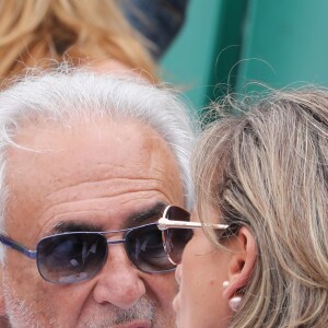 Dominique Strauss-Kahn dans les tribunes de Roland-Garros à Paris. Le 30 mai 2017.