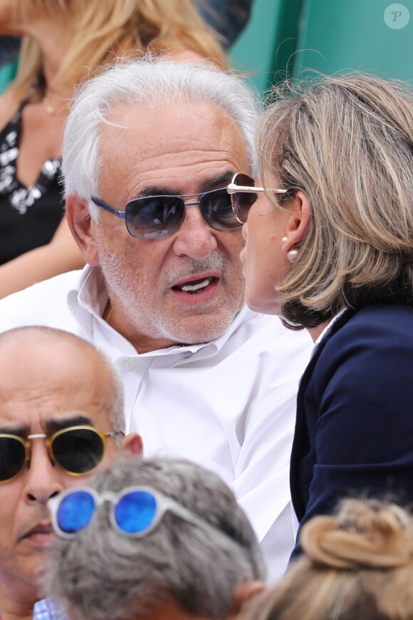 Dominique Strauss-Kahn dans les tribunes de Roland-Garros à Paris. Le 30 mai 2017.