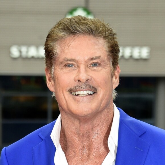 David Hasselhoff lors du photocall du film "Baywatch : Alerte à Malibu" au centre Sony de Berlin le 30 mai 2017.