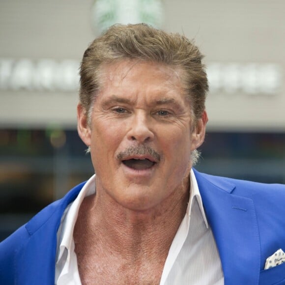 David Hasselhoff et Dwayne Johnson - Photocall de 'Baywatch' au Sony Center à Berlin, le 30 mai 2017