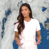 Première météo de Tatiana Silva sur TF1. Le 10 mars 2017.