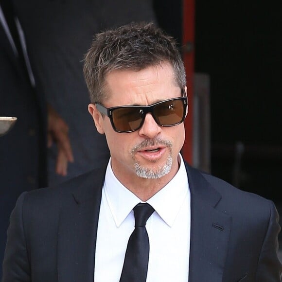 Brad Pitt après les funérailles de son ami Chris Cornell, le 26 mai 2017 à Los Angeles, huit jours après la mort du rockeur de Soundgarden et Audioslave.
