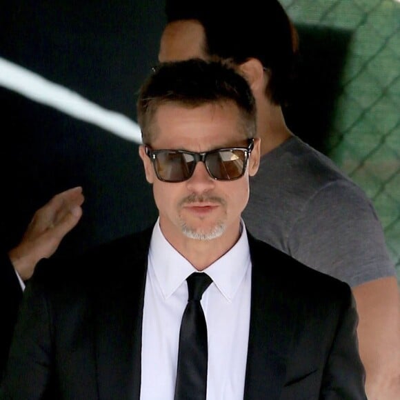 Brad Pitt après les funérailles de son ami Chris Cornell, le 26 mai 2017 à Los Angeles, huit jours après la mort du rockeur de Soundgarden et Audioslave.