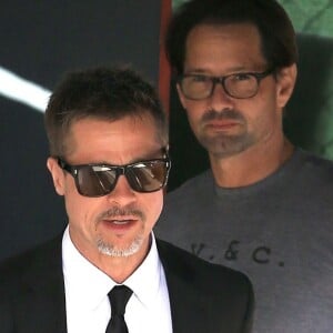 Brad Pitt après les funérailles de son ami Chris Cornell, le 26 mai 2017 à Los Angeles, huit jours après la mort du rockeur de Soundgarden et Audioslave.