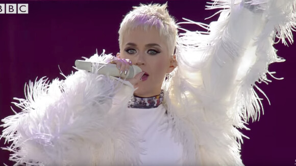 Katy Perry lors du concert One Love Manchester, le 4 juin 2017.