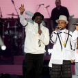 Ariana Grande et le groupe Black Eyed Peas - Attentat de Manchester : 'One Love Manchester', concert exceptionnel organisé au profit des familles des victimes à Manchester le 4 juin 2017 © DaveHogan For OneLoveManchester/GoffPhotos.com via Bestimage