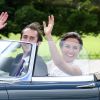 Pippa Middleton et son époux James Matthews lors de leur mariage à Englefield dans le Berkshire (Angleterre) le 20 mai 2017.