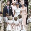 Pippa Middleton et son époux James Matthews lors de leur mariage à Englefield dans le Berkshire (Angleterre) le 20 mai 2017.