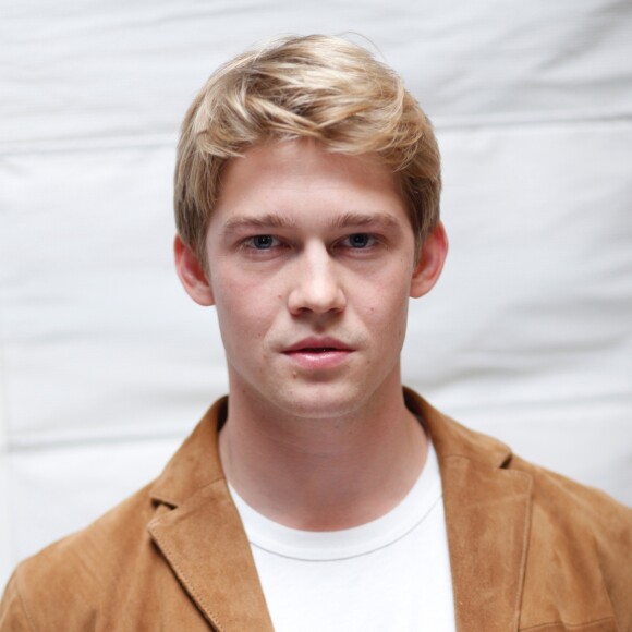 Joe Alwyn, en conférence de presse pour le film "Billy Lynn's Long Halftime Walk". Le 15 octobre 2016 au Essex House Hotel, à New York.