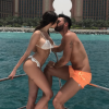 Nabilla et Thomas s'embrassant langoureusement à Dubaï, le 4 juin 2017.