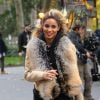 Ciara danse dans la rue à New York pour les besoins d'un clip le 3 novembre 2016.