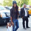 Ciara et son fils Future dans les rues de New York, le 12 août 2015.