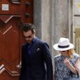 Jessica Chastain et son compagnon Gian Luca Passi se promènent dans les rues de Milan, le 19 juin 2016.