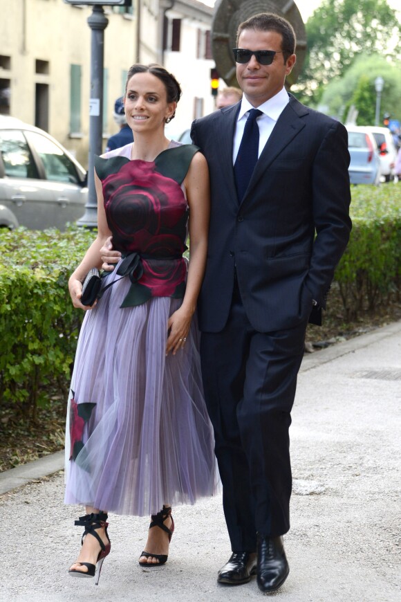 Maria Vittoria Caovilla et son mari Edoardo Caovilla - Les invités arrivent au mariage de Jessica Chastain et de Gian Luca Passi de Preposulo à la Villa Tiepolo Passi à Trévise en Italie le 10 juin 2017