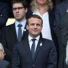 Le président Emmanuel Macron et la Première ministre du Royaume-Uni Theresa May assistent au match amical France - Angleterre au Stade de France le 13 juin 2017. © Cyril Moreau / Bestimage
