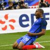 Djibril Sidibé célèbre son but - Match de football amical France - Angleterre (3-2) au Stade de France , le 13 juin 2017. © Pierre Perusseau/Bestimage