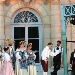 Norman Patzke, Florian Cafiero, Laurent Kubla - Opéra "Les Noces de Figaro" mis en scène par l'actrice J. Gayet lors de la 17e édition d'Opéra en Plein Air au Domaine Départemental de Sceaux le 14 juin 2017. © Cyril Moreau/Bestimage