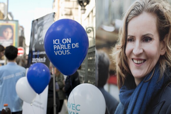 Nathalie Kosciusko-Morizet (NKM) candidate aux élections legislatives dans la 2e circonscription de Paris reçoit la visite et le soutien de Jean-Pierre Raffarin le 6 juin 2017. © Romuald Meigneux/Bestimage