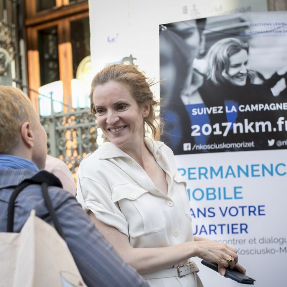 Nathalie Kosciusko-Morizet candidate aux élections legislatives dans la 2e circonscription de Paris reçoit la visite et le soutien de Jean-Pierre Raffarin le 6 juin 2017. © Romuald Meigneux/Bestimage