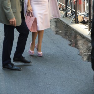 Céline Dion quitte l'hôtel Royal Monceau, à Paris le 20 juin 2017.
