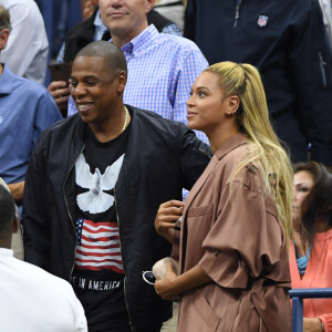 Beyoncé et son mari Jay Z pendant l'US Open 2016 au USTA Billie Jean King National Tennis Center à Flushing Meadow, New York, le 1er Septembre 2016.