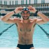 Amir à la piscine Molitor à Paris, le 20 juin 2017