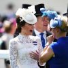 Catherine (Kate) Middleton, duchesse de Cambridge, le prince William, duc de Cambridge, Zara Phillips (Zara Tindall), Mike Tindall - La famille royale d'Angleterre lors de la première journée des courses hippiques "Royal Ascot" le 20 juin 2017.