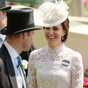 Le prince William, duc de Cambridge, Catherine (Kate) Middleton, duchesse de Cambridge - La famille royale d'Angleterre lors de la première journée des courses hippiques "Royal Ascot" le 20 juin 2017.