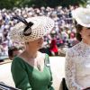 Catherine (Kate) Middleton, duchesse de Cambridge, Sophie Rhys-Jones, comtesse de Wessex - La famille royale d'Angleterre lors de la première journée des courses hippiques "Royal Ascot" le 20 juin 2017.
