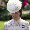 Catherine (Kate) Middleton, duchesse de Cambridge (robe Alexander McQueen) - La famille royale d'Angleterre lors de la première journée des courses hippiques "Royal Ascot" le 20 juin 2017.