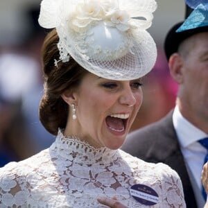 Catherine (Kate) Middleton, duchesse de Cambridge - La famille royale d'Angleterre lors de la première journée des courses hippiques "Royal Ascot" le 20 juin 2017.