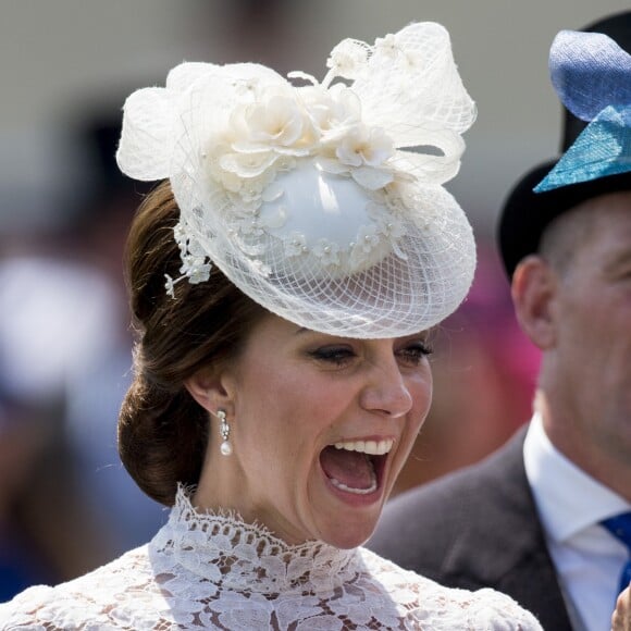 Catherine (Kate) Middleton, duchesse de Cambridge - La famille royale d'Angleterre lors de la première journée des courses hippiques "Royal Ascot" le 20 juin 2017.