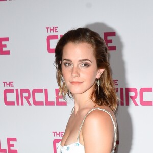 Emma Watson, dans une robe Miu Miu, accompagnée de souliers Santoni et de boucles d'oreilles Azlee, lors de l'avant-première du film "The Circle" au cinéma UGC Normandie à Paris le 21 juin 2017. © Coadic Guirec/Bestimage