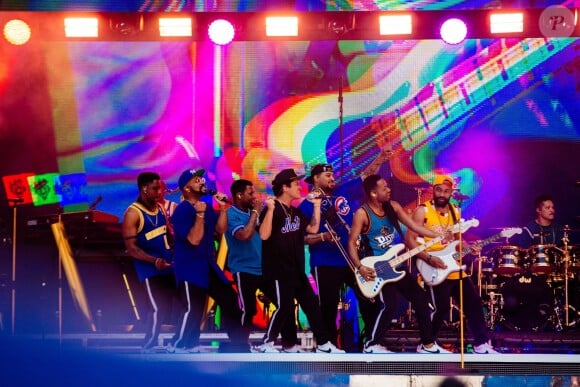 Bruno Mars en concert au Wembley Stadium, Londres, le 10 juin 2017.