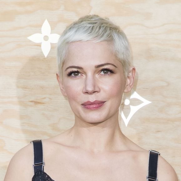 Michelle Williams - Photocall - Cocktail du dîner de présentation de la nouvelle collection Vuitton "Masters, Les Grands Maîtres" en collaboration avec Jeff Koons au Louvre à Paris, le 11 avril 2017. © Olivier Borde/Bestimage