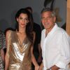 George Clooney et sa femme Amal Alamuddin Clooney - Soirée de lancement de la marque de téquila "Casamigos" à l'hôtel Ushuaïa Ibiza Beach à Ibiza, le 23 août 2015.