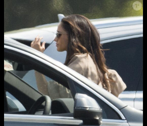 Meghan Markle était présente à Ascot le 7 mai 2017 pour voir son compagnon le prince Harry disputer un tournoi de polo.
