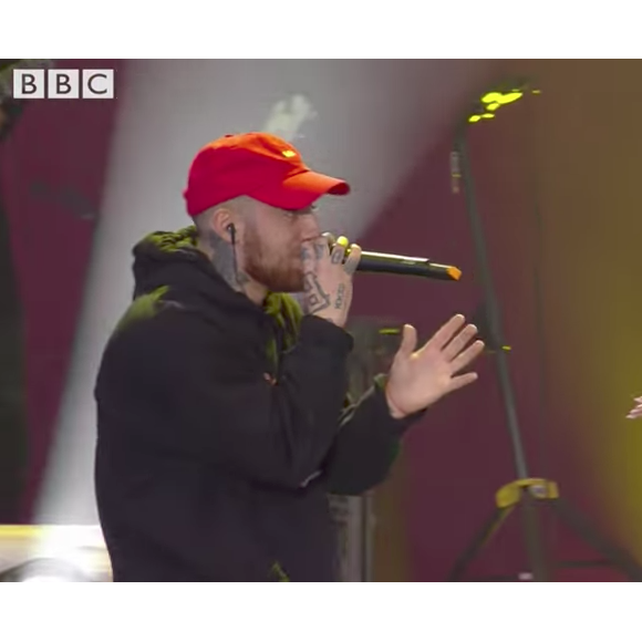 Mac Miller et Ariana Grande sur la scène du concert "One Love Manchester" le 4 juin 2017 à Manchester